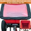 Walk Behind Push Spreader, 100lb Capacity, For Salt, Ice & Snow Melt, Included Grate & Cover With Enclosed Gearbox for Protection.