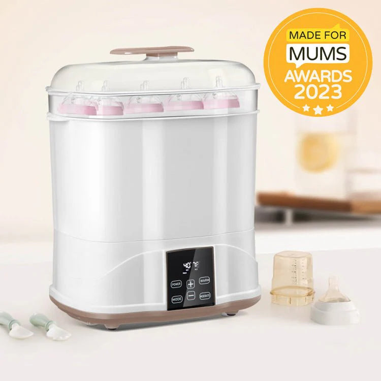 e0faf0c278bb4d6d24ef4225d445fba32f53e84e3a742134536a84fa8e16da25 Premium 3-In-1 Baby Bottle Steam Sterilizer And Dryer With LED Monitor
