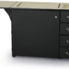 353 Norma Jean Sewing Cabinet for Sturdy Sewing, Cutting, Quilting, and Crafting with Storage and Airlift, Black Finish
