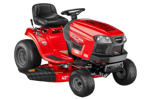 Craftsman T110 42-in Riding Lawn Mower 17.5 HP Briggs & Stratton Engine 7-Speed Transmission Model 13AN77XS093
