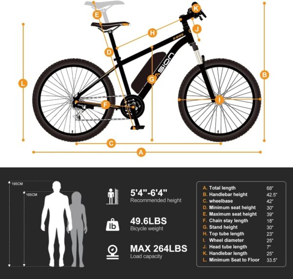 Eb5 Electric Bike 500W Motor 40Miles 20Mph