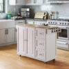 Homestyles Dolly Madison Mobile Kitchen Island Cart, Drop Leaf Breakfast Bar