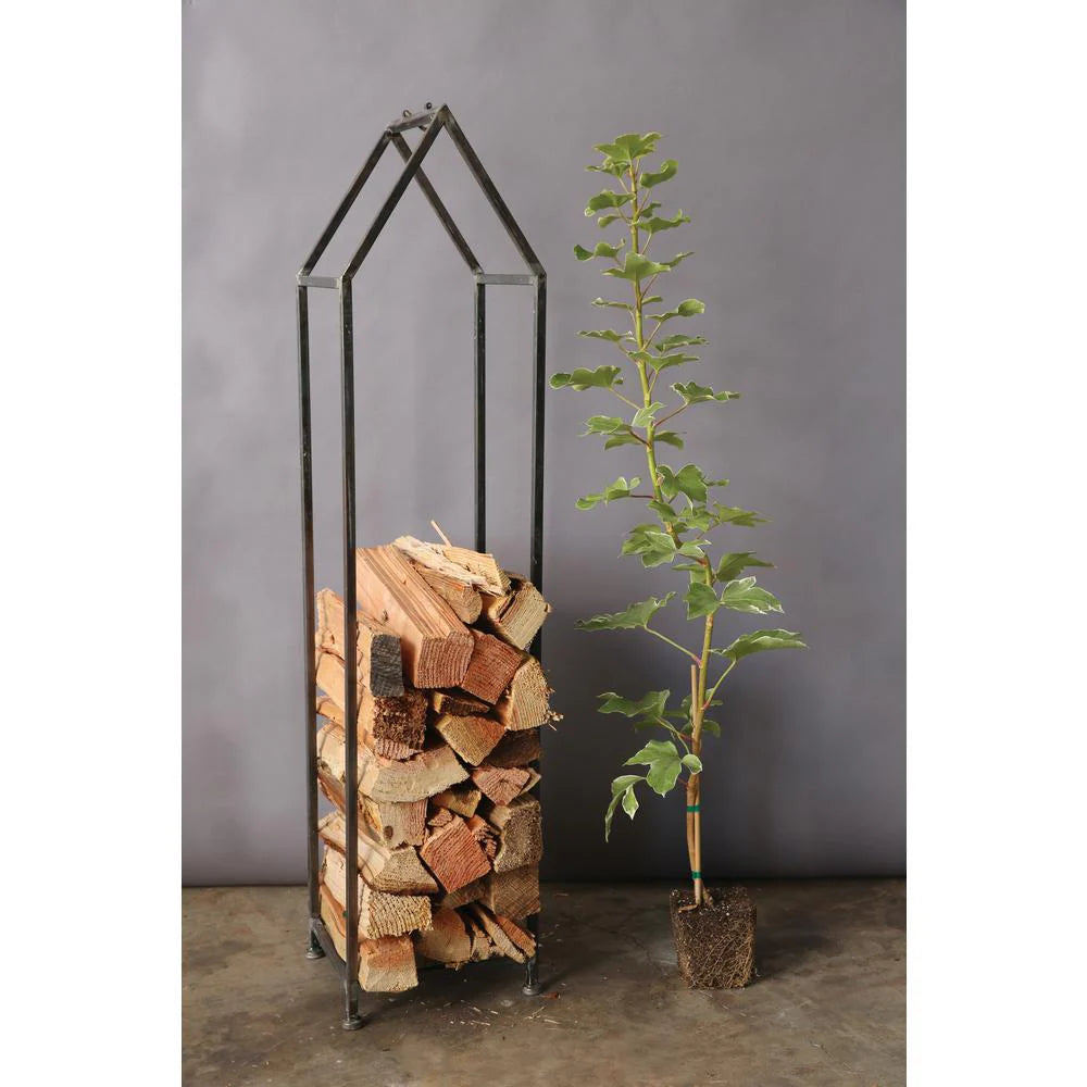 e3fe0fa85ee73b0a74dbd37c2b21a210ba2411a34474707d58f6ff6a066c19f5 3R Studios House Shaped Metal Log Holder