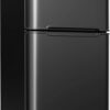 EUHOMY 3.2 Cu.Ft Mini Fridge with Freezer 2-Door Compact Refrigerator for Bedroom, Dorm, Office or Apartment, Silver