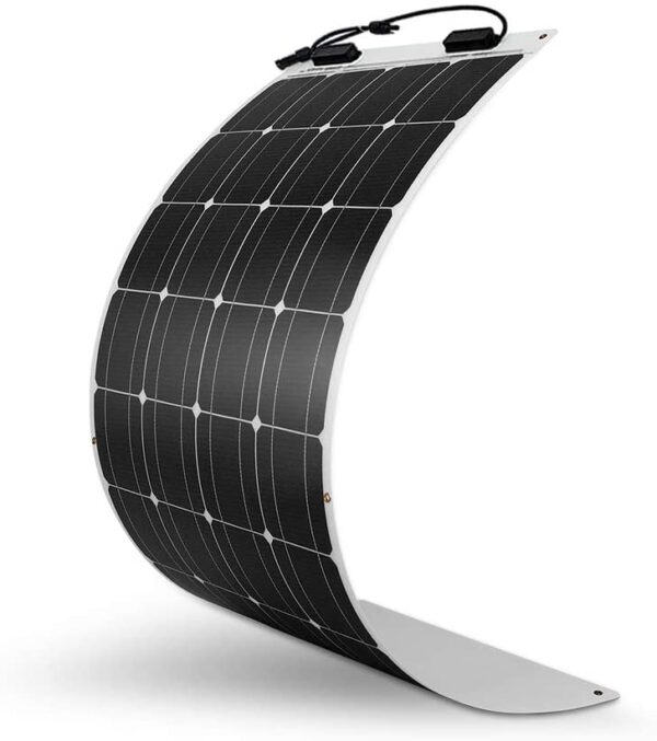 160 Watt 12 Volt Extremely Flexible Monocrystalline Solar Panel Ultra Lightweight, Ultra Thin, Up to 248 Degree Arc, for RV, Boats, Roofs, Uneven...