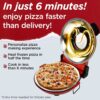 Electric Pizza Oven with Ceramic Stone, Viewing Window, Adjustable Heat Control, Timer and 1200W Baking Power, DIY Homemade Pizzeria, Large 12 Pie...