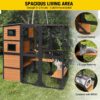 Aivituvin Large Cat Catio, 4 Tiers, Weatherproof Roof, 70"H x 77"L