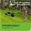 60V 21 Cordless (Self-Propelled) Lawn Mower , 2 x 4.0Ah Batteries and Dual Port Rapid Charger