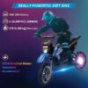 36V Kids Electric Dirt Bike, 36V, 350W, 15.5MPH, LED, 175lbs Max Blue