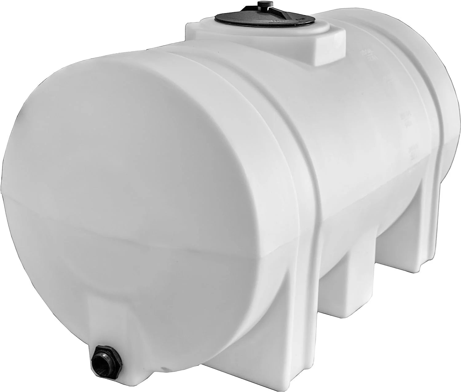 e5c25aef42cfc7eb9d51ad1b7657f87b863e35cda87dd9e8597b6c64d10fbe52 Horizontal Polyethylene Reservoir Water Tank with Legs, 550 Gallon, Made in the USA, Poly Tank for Water and Non-Flammable Liquids, Rust and...