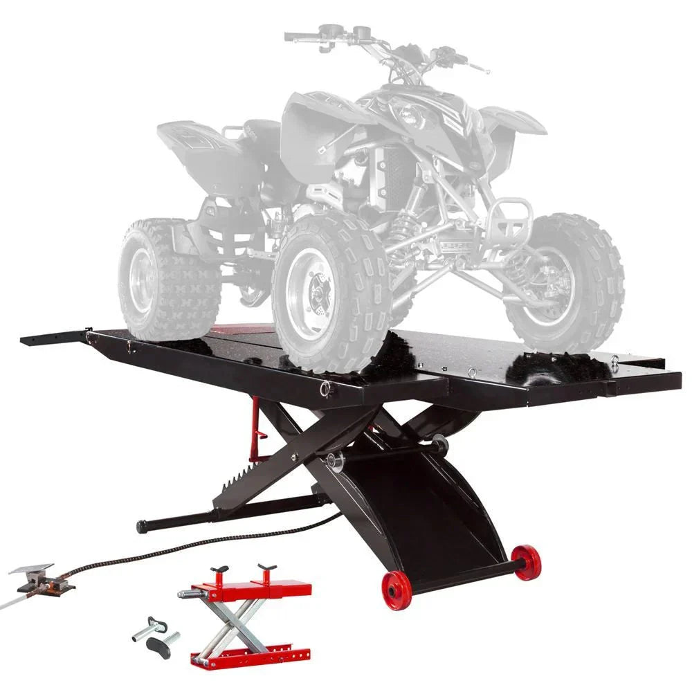 e70eda69aa377b29a01d39521a731f60789f2a2d61e729625369cf9381ee2dc0 ProLift ATV Lift Table and Center Jack