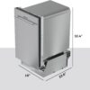 Honeywell 18 Inch Dishwasher with 8 Place settings, 6 Washing Programs, Stainless Steel Tub, UL/Energy Star- Stainless Steel