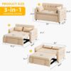 DWVO 3-in-1 Convertible Sofa Bed, 55" Sleeper Sofa with Pull-Out Bed, Cat-Scratch-Proof Fabric Futon Couch with Adjustable Backrest and Side...