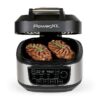 PowerXL Grill Air Fryer Combo Plus 6 QT 12 in 1 Indoor Slow Cooker, Roast, Bake, 1550 Watts, Stainless Steel Finish : Home & Kitchen