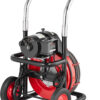 Drain Cleaner Machine 100FT x 1/2 Inch, Auto Feed Sewer Snake Auger on Wheels, 550W Portable Drain Cleaning Machine with 8 Cutters & Air-activated...