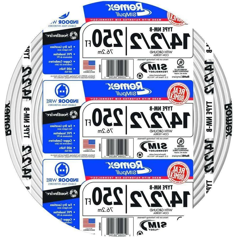 e8fc45469f5ada215688054e788195b78570a2d905ca342f93af81476d235ab9 250 ft. 14/2/2 Solid Romex SIMpull Cu NM-B W/G Wire