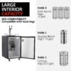 Beer Kegerator, Dual Tap Draft Beer Dispenser, Full Size Stainless Steel Keg Refrigerator With Drip Tray, CO2 Cylinder, 32 F- 50 F Temperature...