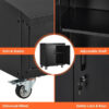 Garage Storage Cabinet with Wheels, 2 Door Tool Cabinet with Adjustable Shelves, Metal Lockable Tool Cabinet, Rolling Tool Chest for Home, 34 H x...