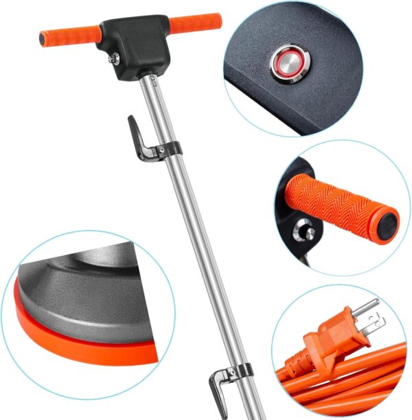 Commercial Floor Scrubber Machine with Brushes and Pads, Heavy Duty Floor Buffer Polisher and Cleaner- Deep Cleaning Tile and Grout, Hardwood...