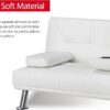Yaheetech Convertible Sofa Bed Adjustable Couch Sleeper Modern Faux Leather Home Recliner Reversible Loveseat Folding Daybed Guest Bed, Removable...