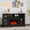 58" TV Console with 23" Fireplace Insert, Fireplace TV Stand for TVs up to 65 Inches, 1400W Electric Fireplace Heater