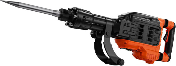 Electric demolition hammer, hydraulic crushing hammer, concrete crusher, heavy-duty electric hydraulic crushing hammer, equipped with chisel...