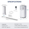 8000 BTU 3-in-1 Air Cooler with Dehumidifier and Fan Mode