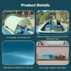 Ergocar Inflatable Swimming Pool with Water Slide, Inflatable Slide Water Pool with Awning, Inflatable Mega Bouncy Castle Water Park, Swim Centre...