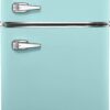 3.1 Cu. ft. Retro Mini Fridge with Top Freezer Cool Mint