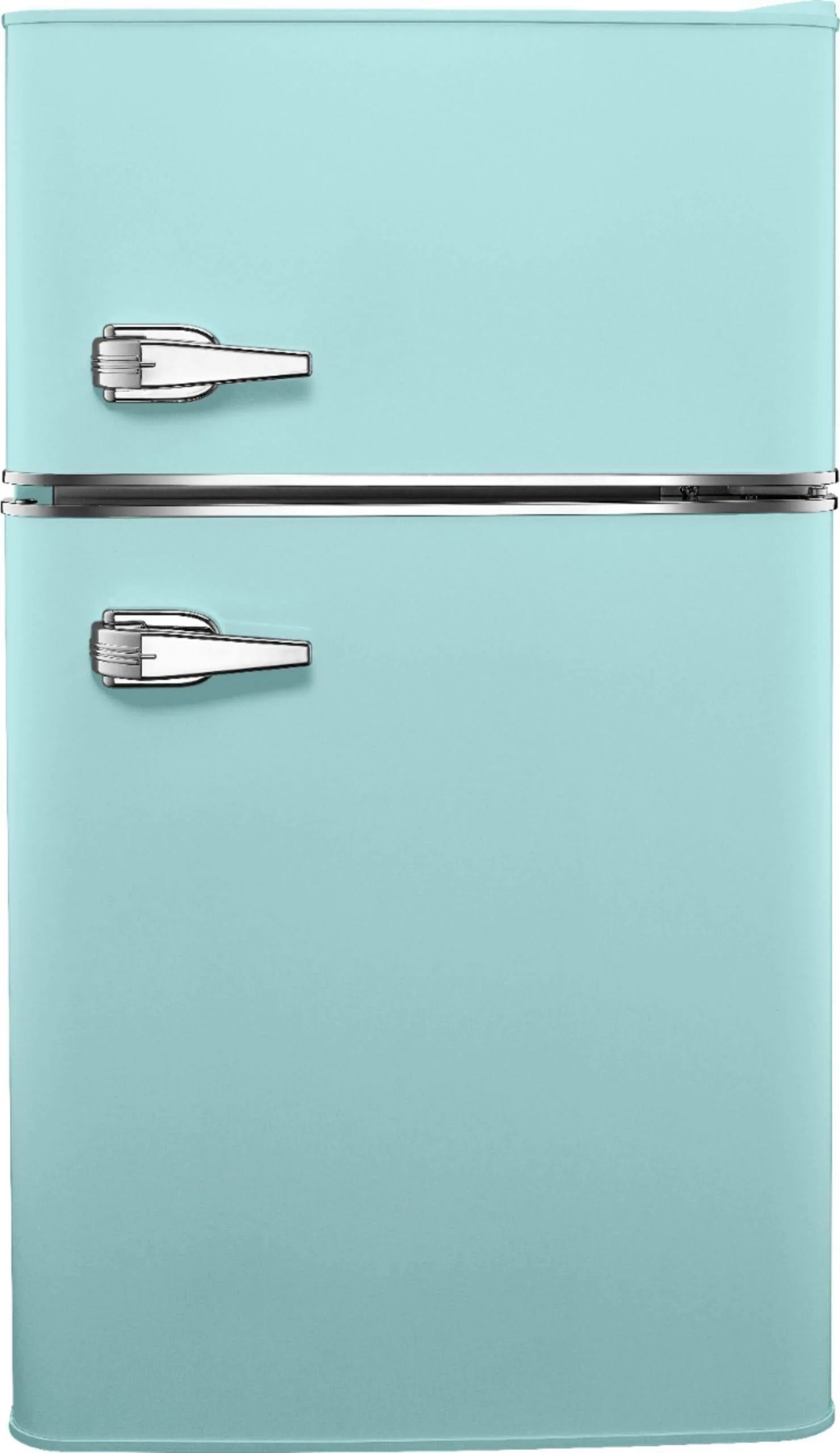 ee25ccd87ad3a74b776a25b195e760820ed98dfa46897c1c7a04533a7b31dc38 3.1 Cu. ft. Retro Mini Fridge with Top Freezer Cool Mint