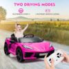 12V Kids Ride on Car Licensed Corvette Battery Powered Car Toddles Electric Sports Car Toy with Remote Control, Visual Dashboard, LED Lights,...