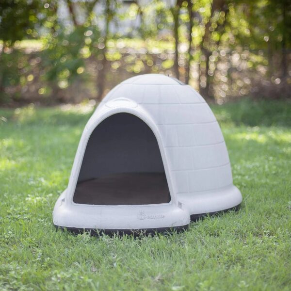 Petmate Indigo Dog House (Igloo Dog House, Made in USA with 90% Recycled Materials, All-Weather Protection Pet Shelter) for XL Dogs -90 to 125...