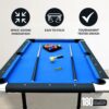 6 Ft Portable Pool Table, Adults Folding Billiards Tables for Game Room with Easy Foldable Storage, Includes Full Set of Billiard Balls, Cues,...