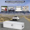 48 Inch Diamond Plate Truck Bed Tool Box with Shelf Silver