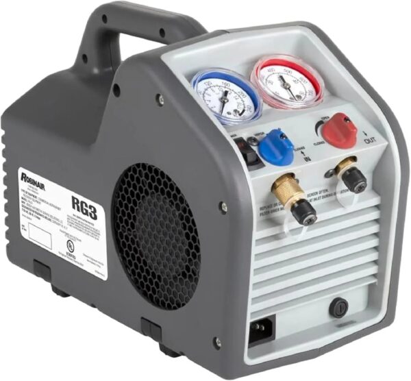 (Portable Refrigerant Recovery Machine 115V, 60Hz, for Both Liquid and Vapor Refrigerant, White-Robinair