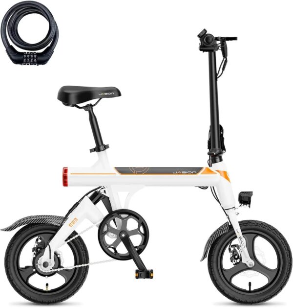 EB3 Electric Bike Adults 21mph, 500W Peak Motor, 270Wh Battery, Rear Suspension, 3 Levels Assist, 14" Folding Ebike for Adults and Teens, Complies...