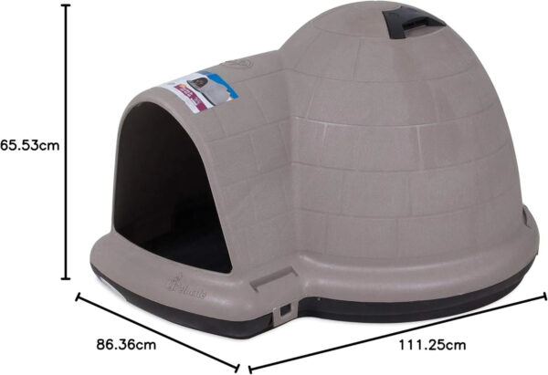 Petmate Indigo Dog House (Igloo Dog House, Made in USA with 90% Recycled Materials, All-Weather Protection Pet Shelter) for XL Dogs -90 to 125...