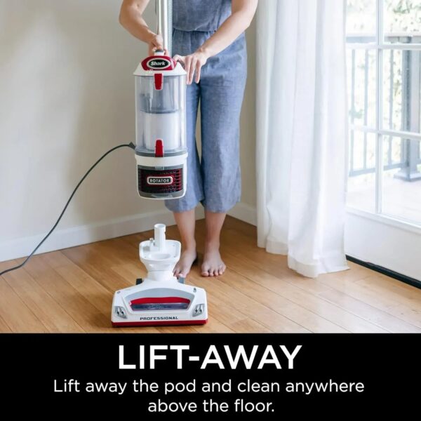 Shark NV501 Rotator Professional Lift-Away Upright Vacuum with HEPA Filter, Swivel Steering, LED Headlights, Wide Upholstery Tool, Dusting Brush &...
