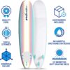 Wavestorm 8ft Classic Surfboard // Foam Wax Free Soft Top Longboard for Adults and Kids of All Levels of Surfing