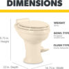 320 Series Standard Height RV Toilet - White