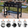 Blackstone 36 Inch Gas Griddle Cooking Station 4 Burner Flat Top Gas Grill Propane Fuelled Restaurant Grade Professional 36 Outdoor Griddle...