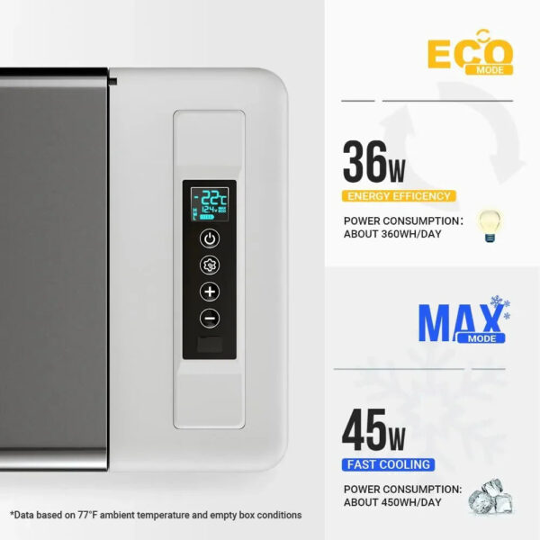 12 Volt Refrigerator 12V Car Fridge 23 Quart Portable Freezer Compressor Cooler 12/24V DC 110~240 Volt AC for Truck Van RV Camper SUV Travel...