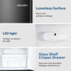 Euhomy Mini Fridge with Freezer, 3.2 Cu.Ft Mini Refrigerator with Freezer
