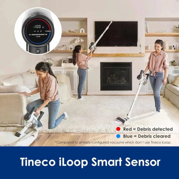 Cordless Vacuum Cleaner, Smart Stick Handheld Vacuum Strong Suction & Lightweight, Cordless Handheld Vacuum Deep Clean Hair, Hard Floor, Carpet,...
