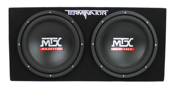 MTX 12" Dual Loaded Car Subwoofer w/Sub Box, Amplifier, & QPower Wiring Kit