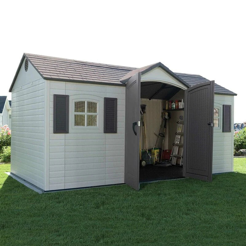 15 ft. x 8 ft. Double Door Storage Shed - Wayfair