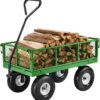 1200-pound steel garden cart, heavy-duty capable of pulling garden truck, two-in-one outdoor metal multi-functional cargo vehicle for garden,...