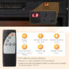 58" TV Console with 23" Fireplace Insert, Fireplace TV Stand for TVs up to 65 Inches, 1400W Electric Fireplace Heater