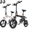 EB3 Electric Bike Adults 21mph, 500W Peak Motor, 270Wh Battery, Rear Suspension, 3 Levels Assist, 14" Folding Ebike for Adults and Teens, Complies...