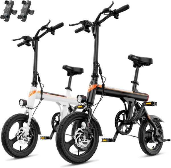 EB3 Electric Bike Adults 21mph, 500W Peak Motor, 270Wh Battery, Rear Suspension, 3 Levels Assist, 14" Folding Ebike for Adults and Teens, Complies...
